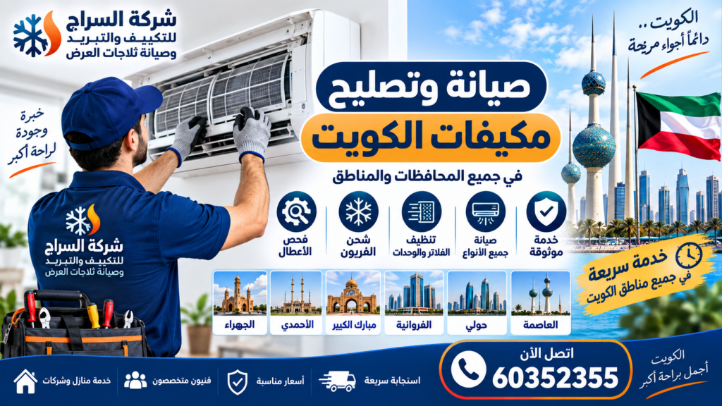 صيانة وتصليح مكيفات الكويت في جميع المحافظات والمناطق
