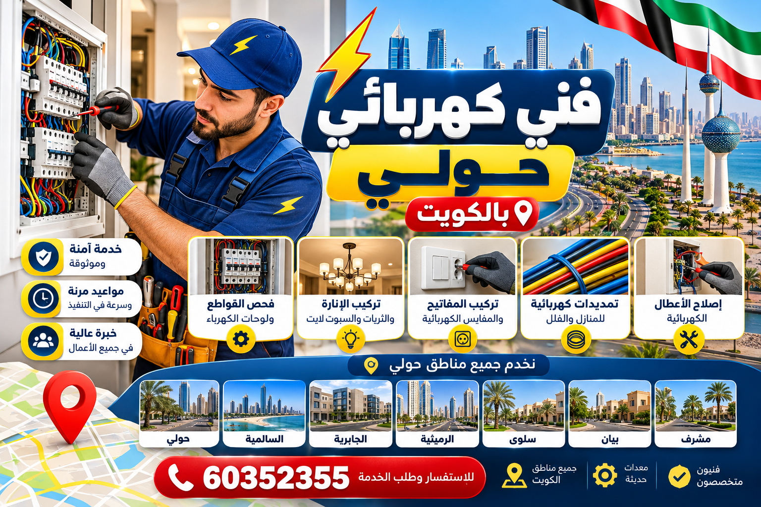 دليل صيانة كهرباء المنازل في حولي: اكتشاف الأعطال والإصلاح الآمن
